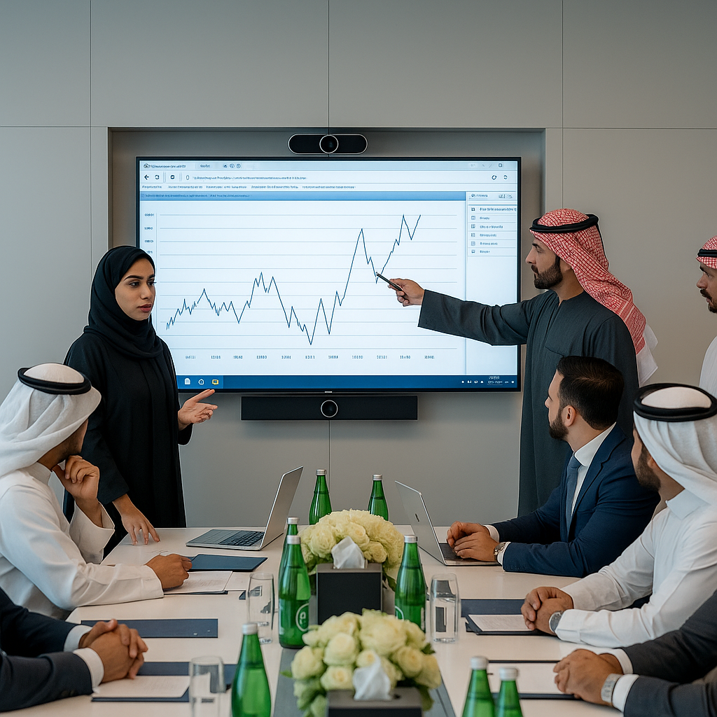 Amwaj users having a meeting